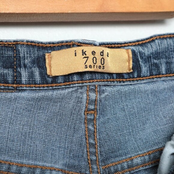 Vintage IKEDA 700 Straight Leg Jeans 90s Y2K Mid Rise Denim Retro Zipper Fly 31 - Picture 8 of 15